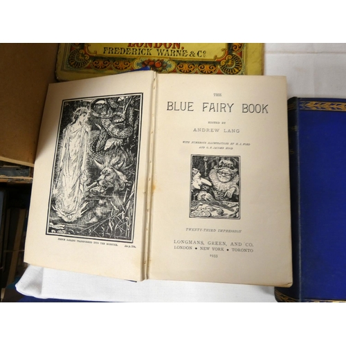 220 - LANG ANDREW.  The Blue Fairy Book. Illus. Orig. embossed blue cloth, tending to split internally at ... 