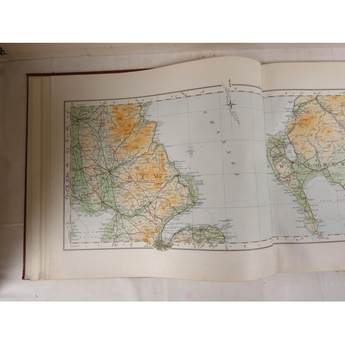 227 - Ordnance Survey.  Atlas of Scotland. Linen backed double page & fldg. maps. Oblong quarto. Orig.... 