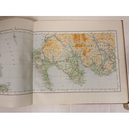 227 - Ordnance Survey.  Atlas of Scotland. Linen backed double page & fldg. maps. Oblong quarto. Orig.... 