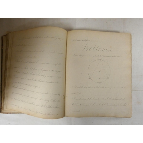 233 - HALSALL EDWARD.  Early 19th century manuscript mathematical text book, well written in ink... 