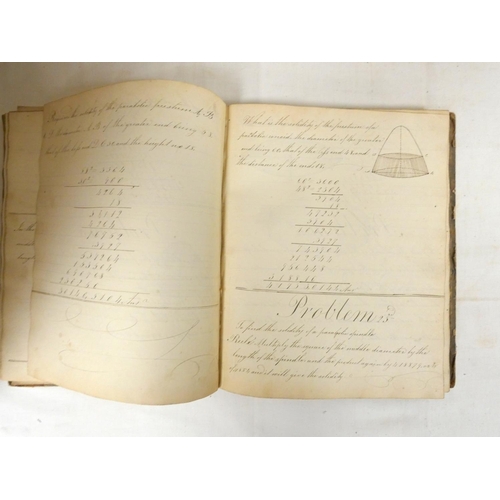 233 - HALSALL EDWARD.  Early 19th century manuscript mathematical text book, well written in ink... 