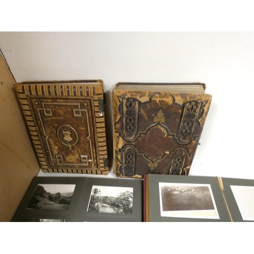 234 - Photographs.  Victorian quarto album in panelled leather containing carte de visite portrait photogr... 