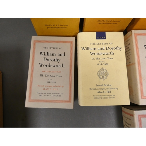 245 - WORDSWORTH WILLIAM & DOROTHY.  The Letters. 6 vols. Orig. blue cloth in d.w's.; also The Prose W... 