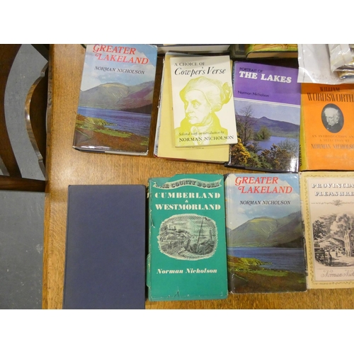 225 - NICHOLSON NORMAN. A good collection of works by this important South Cumbrian poet, author & pla... 