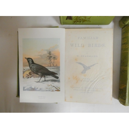 261 - SWAYSLAND W.  Familiar Wild Birds. 4 vols. Col. plates. Attractive green pict. cloth gilt.... 