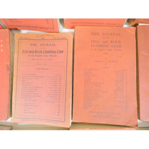 275 - FELL & ROCK CLIMBING CLUB.  Journals for 1914, 1920, 1921, 1925, 1926, 1928, 1929, 193... 