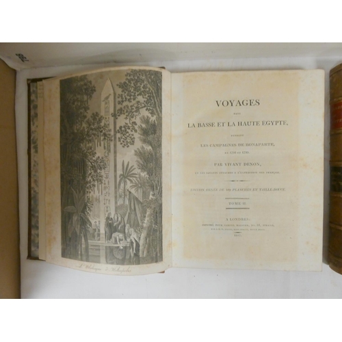 278 - DENON VIVANT.  Voyages dans la Basse et la Haute Egypte Pendant les Campagnes de Bonaparte. Vols. 1 ... 