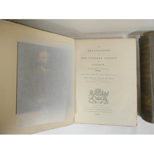 279 - LINNEAN SOCIETY.  The Percy Sladen Trust Expedition to the Indian Ocean. Vol. 1 (Zoology).... 