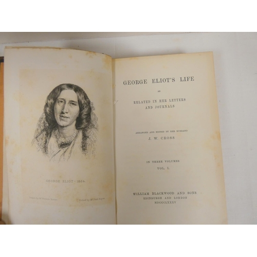 288 - CROSS J. W.  George Eliot's Life as Related in Her Letters & Journals. 3 vols. Eng. fr... 