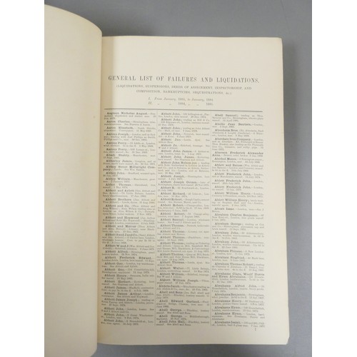 189 - SEYD RICHARD.  Record of Failures & Liquidations in the Financial, International, Wholesale &... 