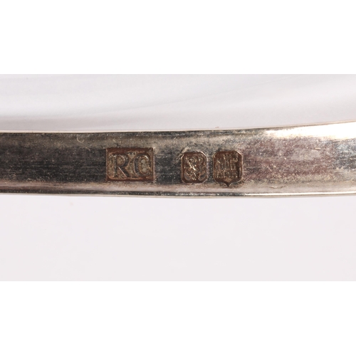 171 - Robert Crerar (Scottish) Silver torque necklace with opals, inlaid fans and drop, approximately 67.5... 