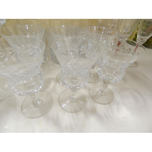 89 - Large box of crystal glasses.