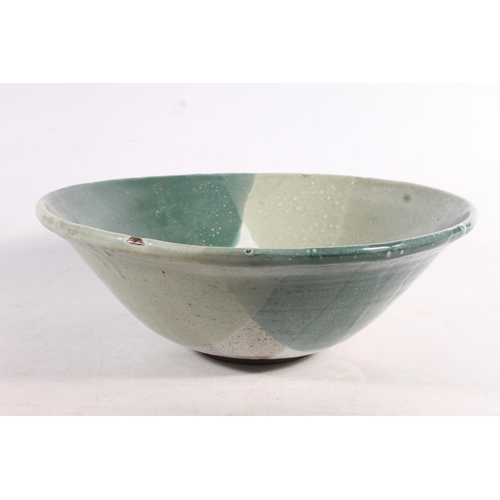 26 - Susan Miller Studio Pottery to include a green fruit bowl and a jar, and a Studio Pottery jug with i... 