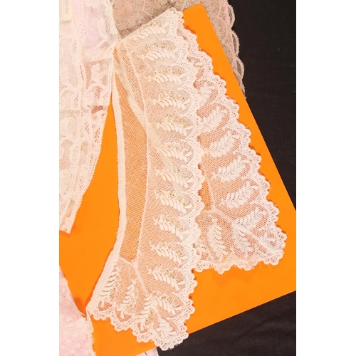 33 - 19th century antique lace to include shawls, collars, etc.