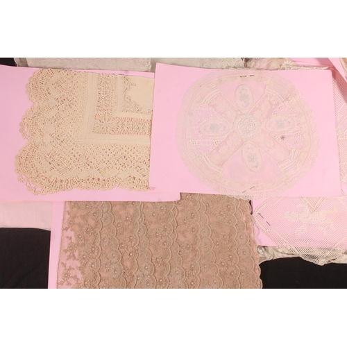 33 - 19th century antique lace to include shawls, collars, etc.