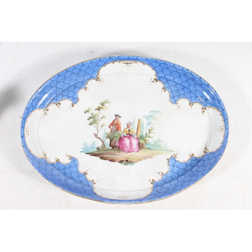 5 - German KPM Berlin porcelain tray, 29cm wide, with jugs, etc.