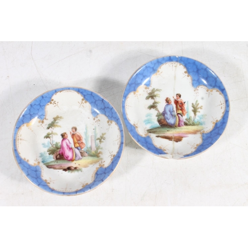 5 - German KPM Berlin porcelain tray, 29cm wide, with jugs, etc.