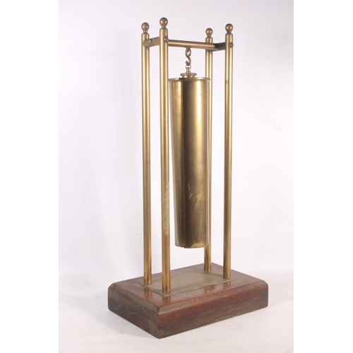 51 - Trench Art dinner gong with military brass shell