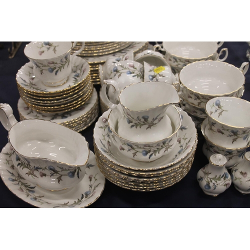 65 - Royal Albert Brigadoon part dinner and teaset to include tureens, cups and saucers, a gravy boat, et... 