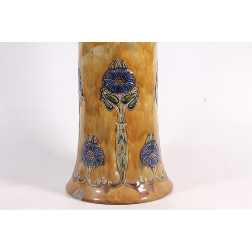 73 - Doulton Lambeth stoneware umbrella stand, 52cm high.  (a/f)