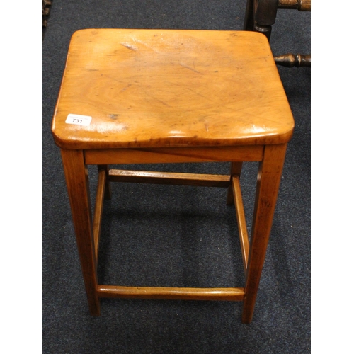 731 - Vintage pine stool.