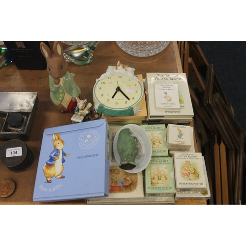 133 - Peter Rabbit items to include clocks, cards, etc.