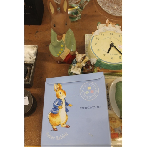 133 - Peter Rabbit items to include clocks, cards, etc.