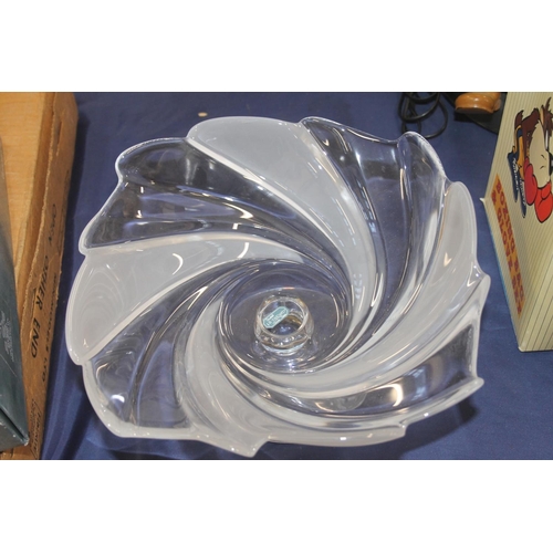 138 - French Crystal Durand glass pedestal bowl.