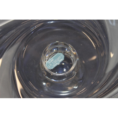 138 - French Crystal Durand glass pedestal bowl.