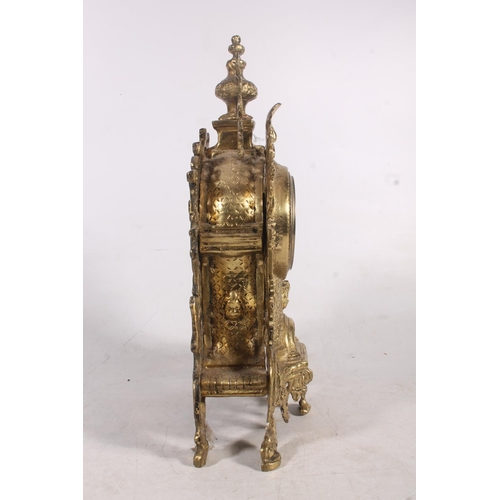 152 - Fantom quartz gilt cased mantle clock.