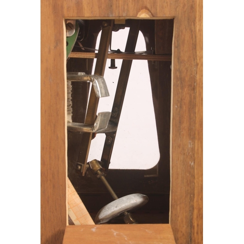 153 - Meccano wooden cased mantle clock.