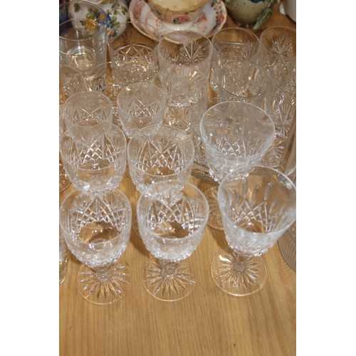 161 - Collection of glassware, decanters, whisky tumblers, vase etc.