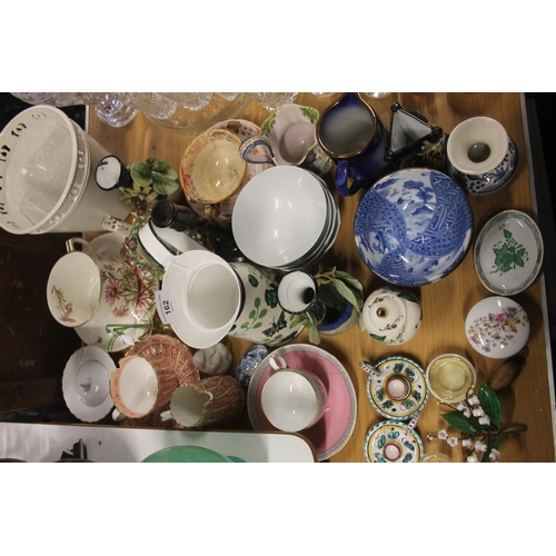 162 - Collection of ceramics including teacup and saucer, bowls, jardini&egrave;re, jugs etc.