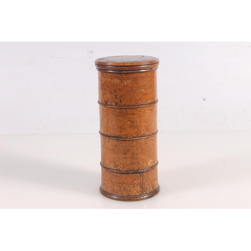 173 - Victorian four section treen spice tower, H17cm.