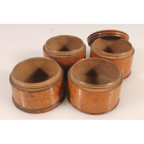 173 - Victorian four section treen spice tower, H17cm.