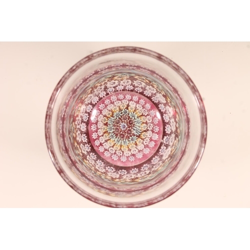 188 - Perthshire millefiori glass paperweight bowl, W8.5cm.