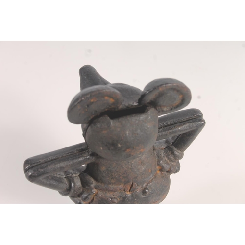 191 - Mickey Mouse cast iron money bank, H20cm.