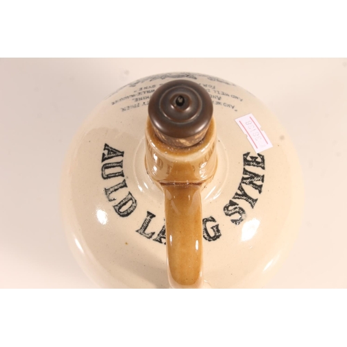 200 - W. Kennedy and Sons of Glasgow stoneware 'Auld Lang Syne' flagon, H22cm.