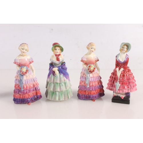 217 - Beswick Dachsund, and four small Royal Doulton figurines (5)