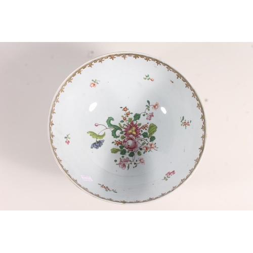 226 - Samson of Paris porcelain bowl with Armorial Chinoserie decoration, W25cm.
