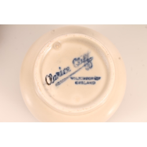 233 - Clarice Cliff pottery jam pot, H12cm.