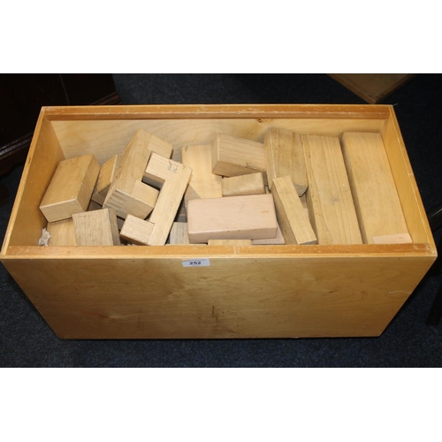 252 - Childs box of large building bricks.