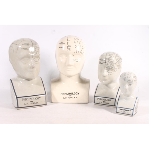 82 - Pottery phrenology heads.