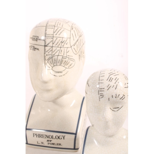 82 - Pottery phrenology heads.