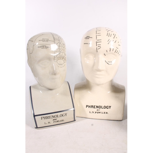 82 - Pottery phrenology heads.