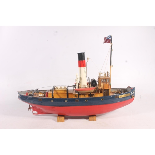 94 - Wooden model of a steamer 'The Leader'.