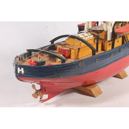 94 - Wooden model of a steamer 'The Leader'.