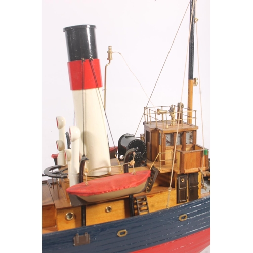 94 - Wooden model of a steamer 'The Leader'.