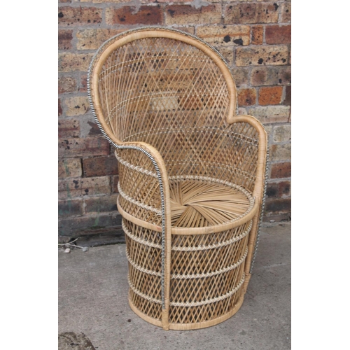 700B - Wicker tub armchair.