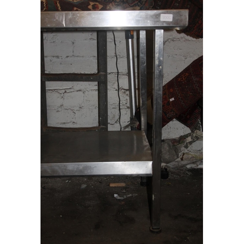 700C - Two tier metal work table.